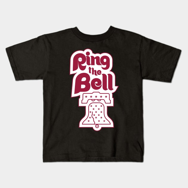 Philly Ring The Bell Philadelphia Baseball Christmas Vintage Kids T-Shirt by kim.id